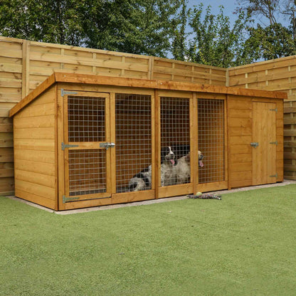 Mercia Berkshire Outdoor Dog Kennel & Run 12 x 4ft