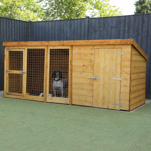 Mercia Berkshire Outdoor Dog Kennel & Run 10 x 4ft